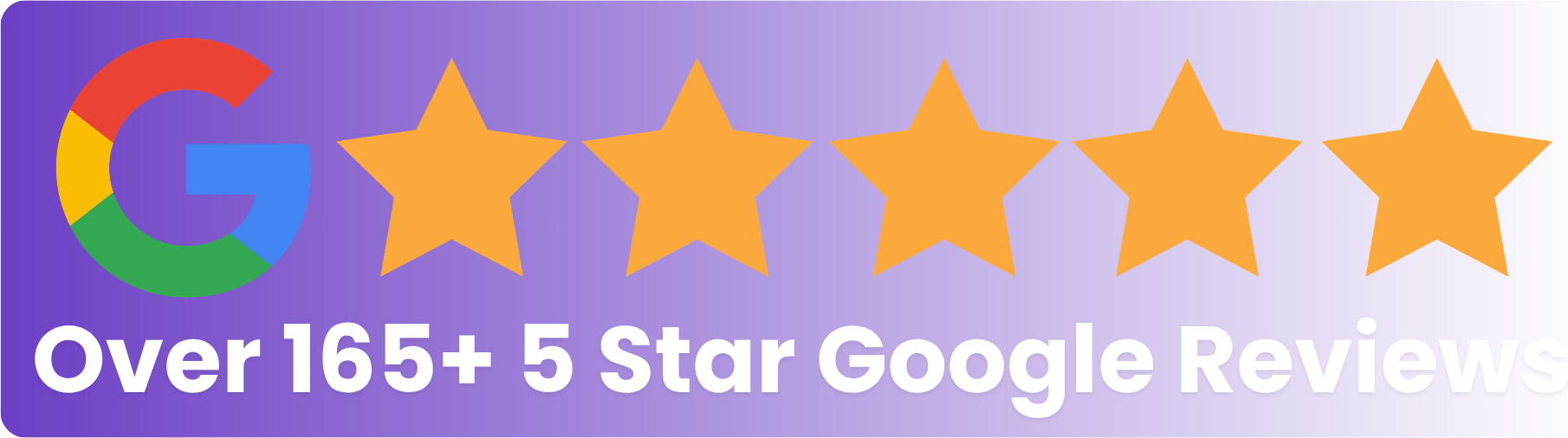 Over 165 five star Google reviews for Pipeliner Pros